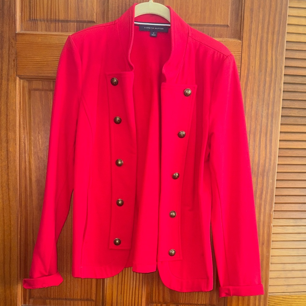 Women’s Tommy Hilfiger Red Military style jacket blazer medium